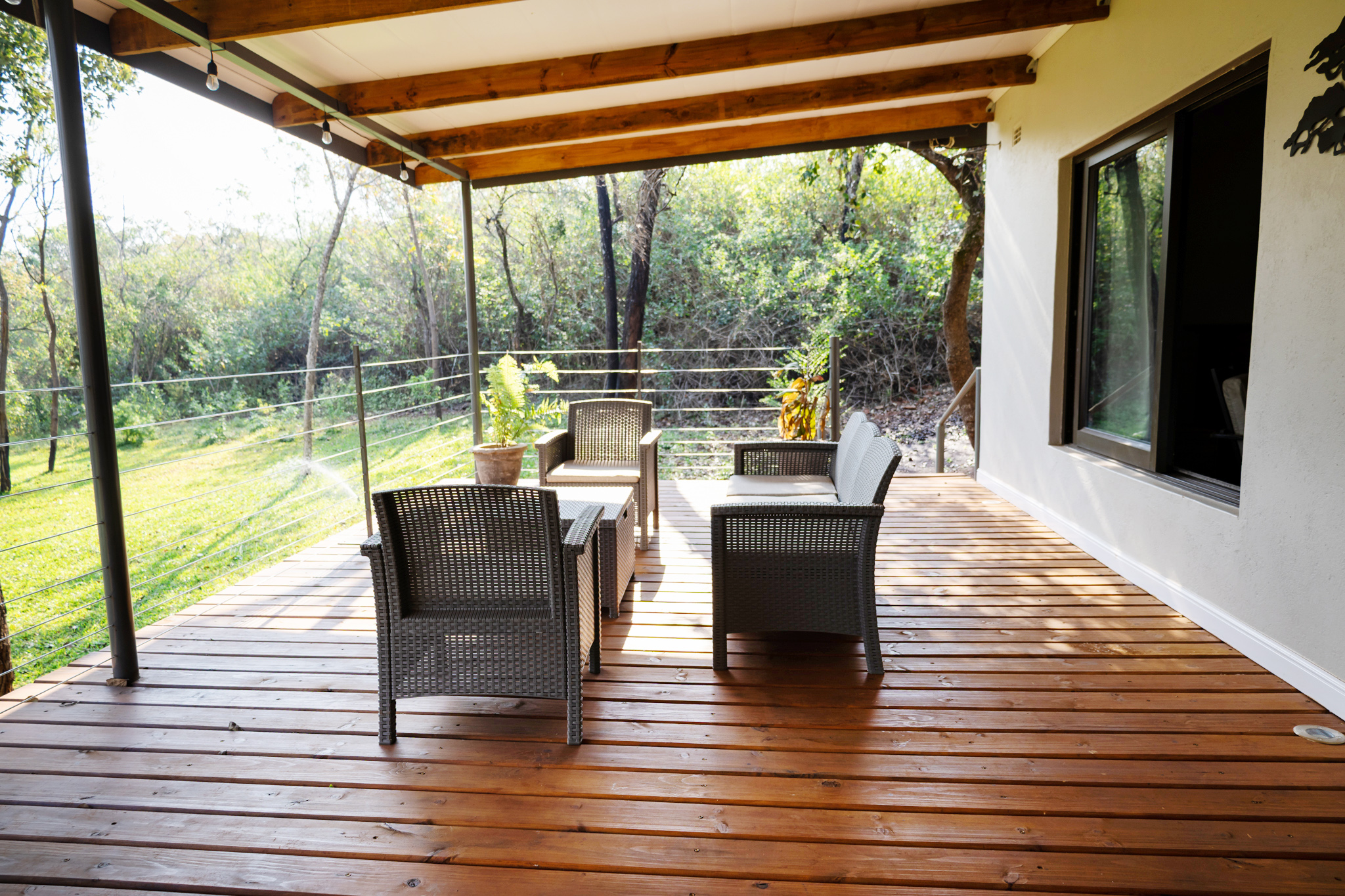 Deck lounge at House 1