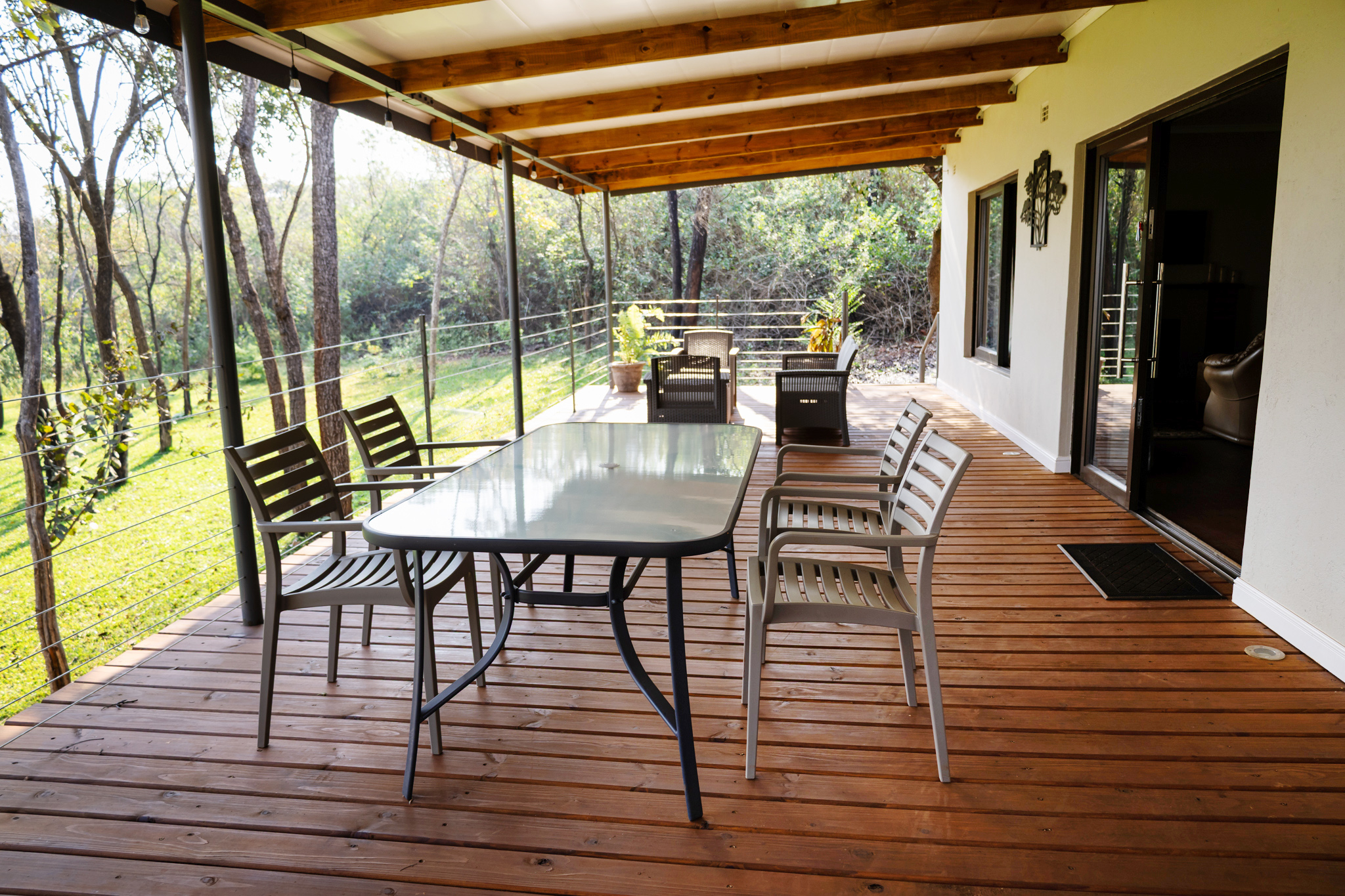 Covered deck at House 1