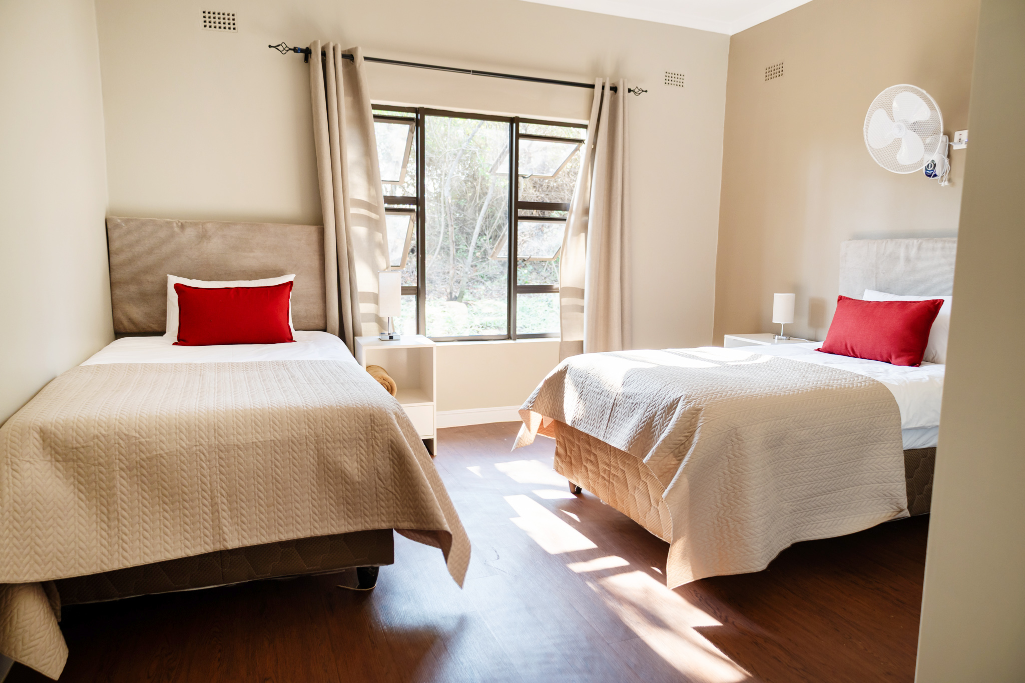 Twin bedroom in House 1