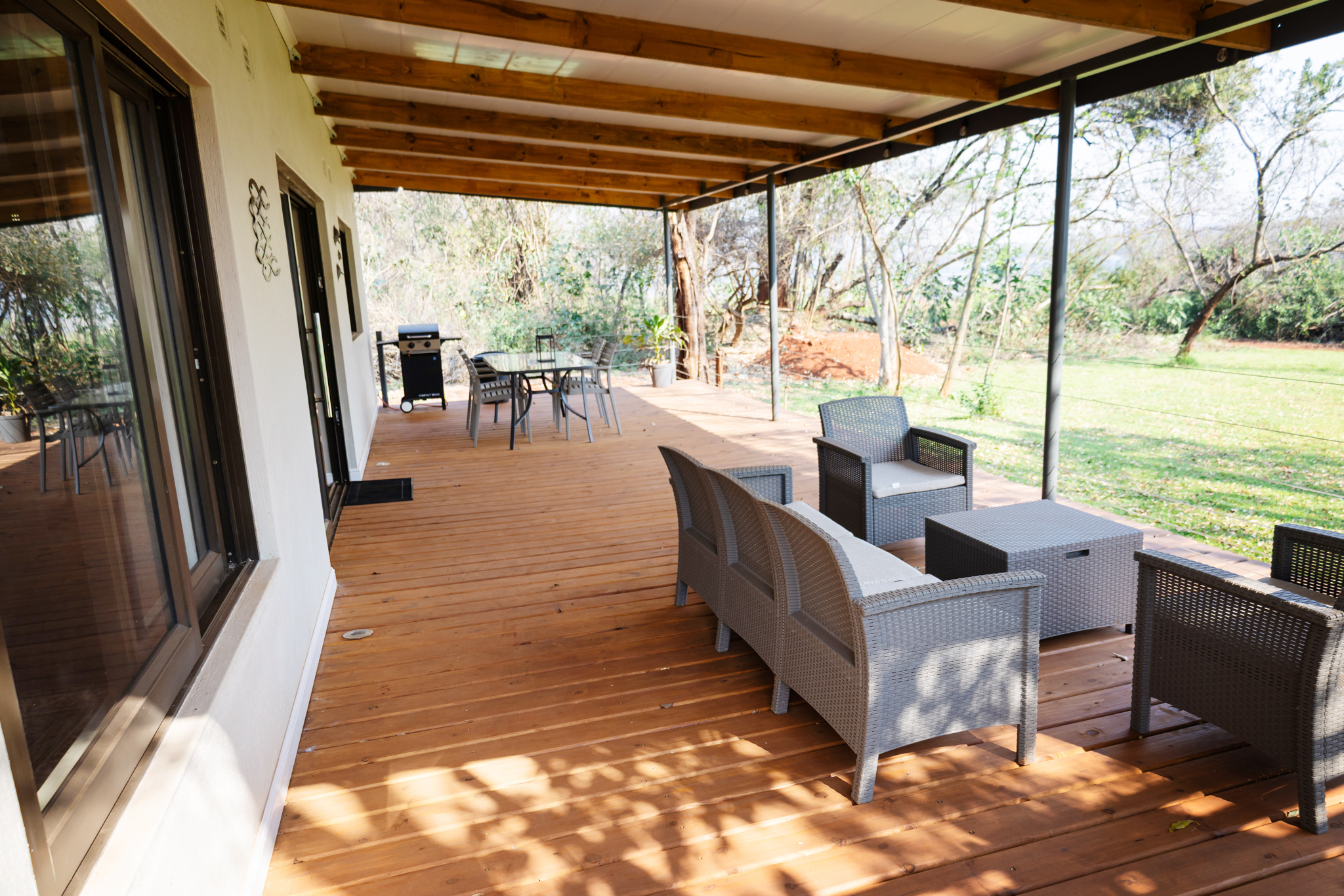 Covered deck at House 3