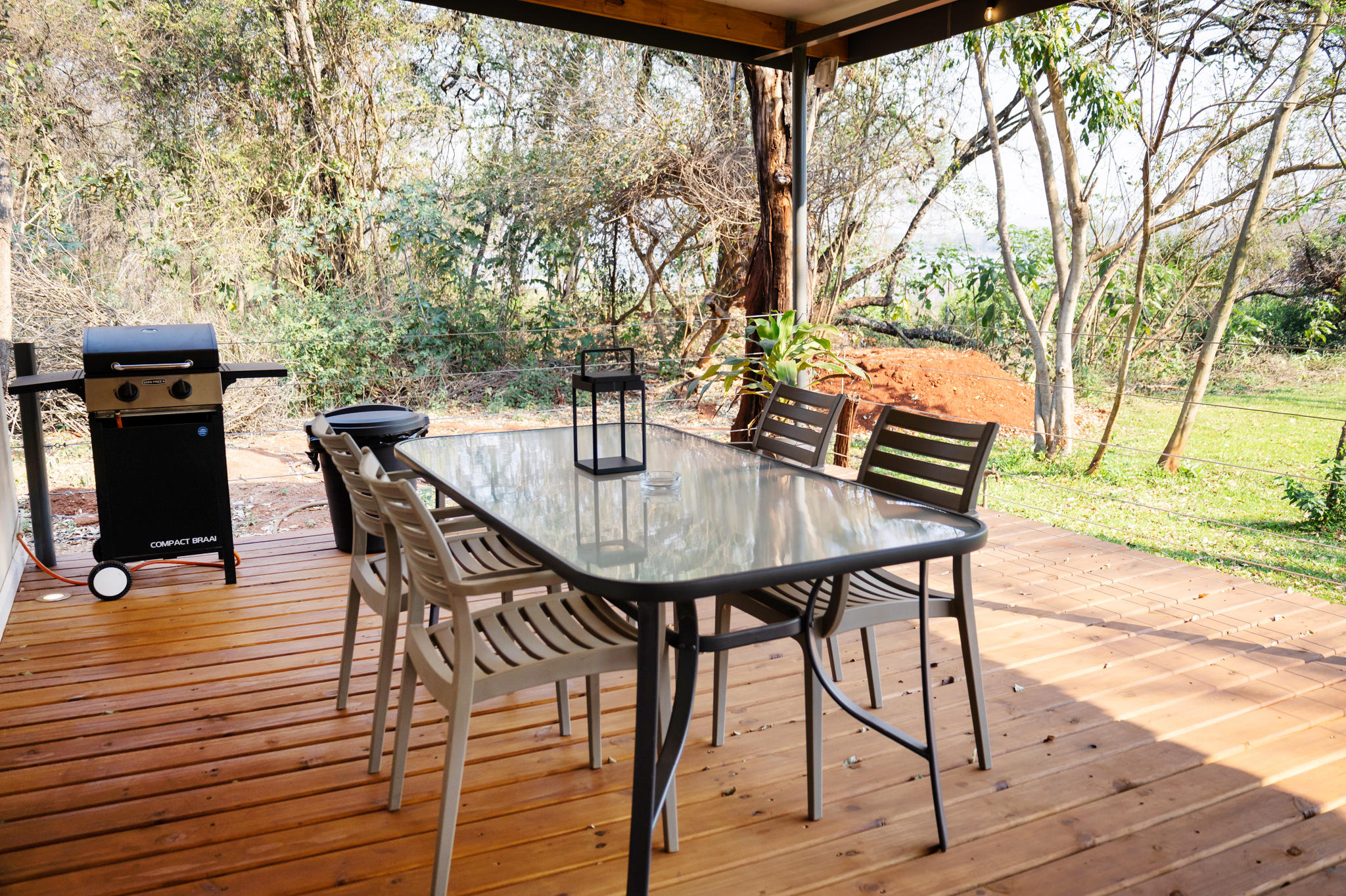 Outdoor dining at House 3