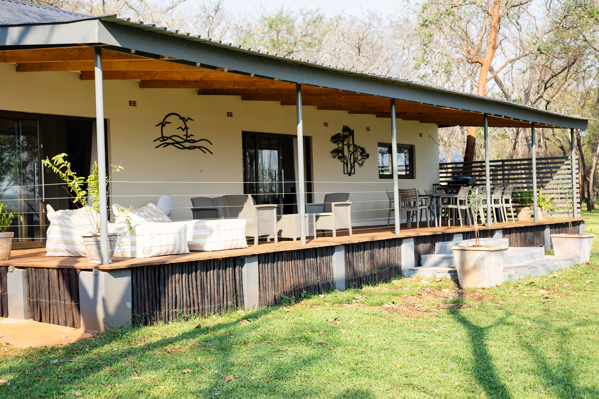 House 2 exterior with covered deck